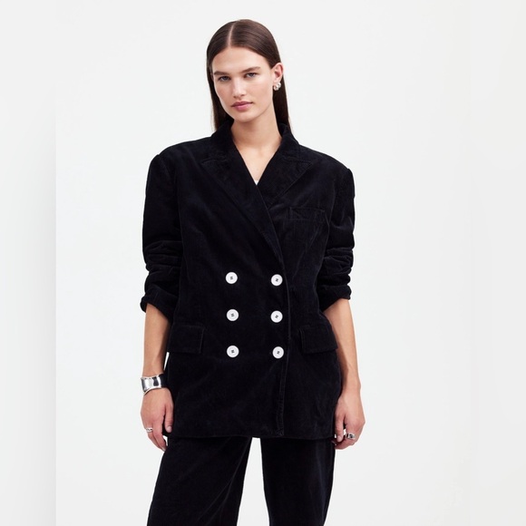 Madewell Alexa Chung for Madewell Double-Breasted Blazer in Corduroy NT087 - Picture 1 of 6